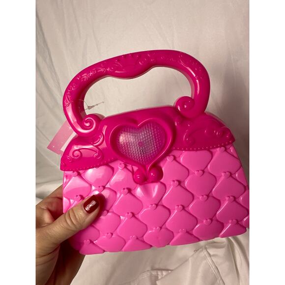 Fantasy Girls Purse Toy Dress-Up Pretend Glam Fashion Pink Flashing Lights - Picture 5 of 10